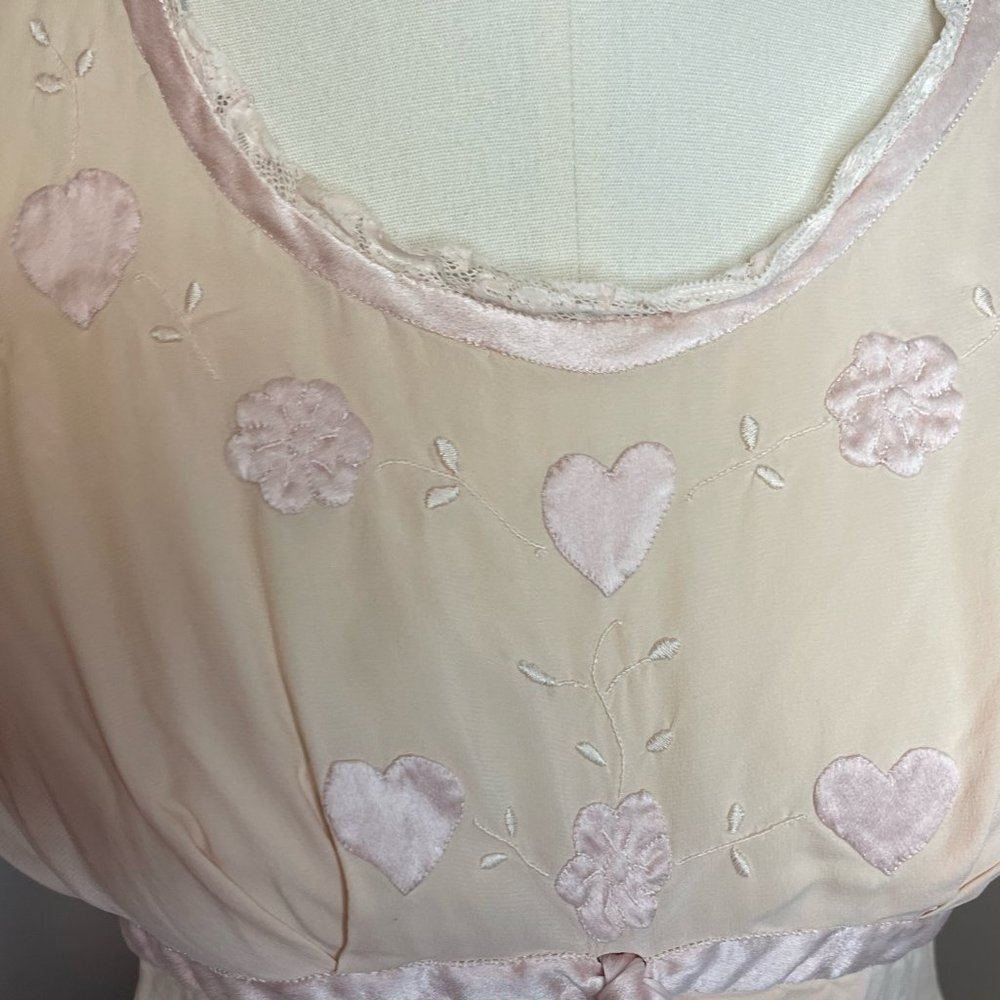 Vintage pink peach silk Bergdorf Goodman nightie in silk XS/S